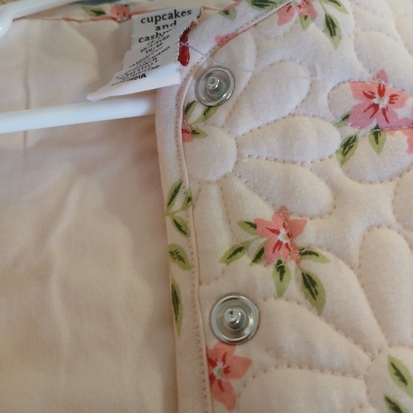 Cupcakes and Cashmere  Toddler Girl's Pink Floral Quilted Jacket Size 3 T - Picture 7 of 12